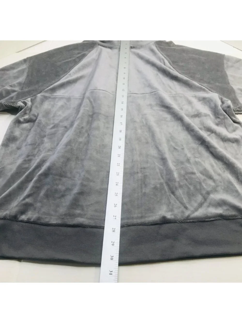 Wild Fable Women's Size XL Quarter Zip Velour Tunic Sweatshirt Gray New - Picture 7 of 14